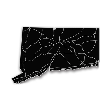 Connecticut // Acrylic Cutout State Map