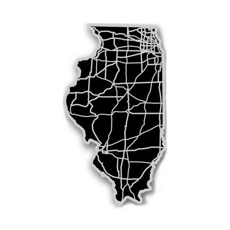 Illinois // Acrylic Cutout State Map