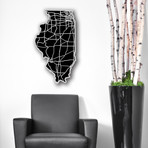 Illinois // Acrylic Cutout State Map