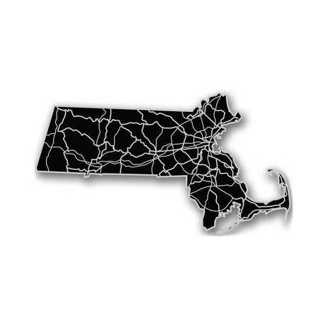 Massachusetts // Acrylic Cutout State Map