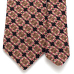 Classic Necktie // Textured Wool Argyle Pattern (Green)