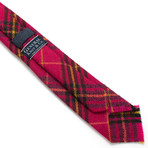 Classic Necktie // Textured Tartan Plaid + Fringe Edge Detail