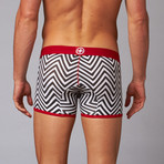 Chevron Print Boxer Brief // Black (M)