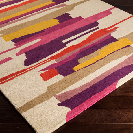 Harlequin // Magenta + Olive (5' x 8')