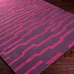 Harlequin // Eggplant + Magenta (5' x 8')