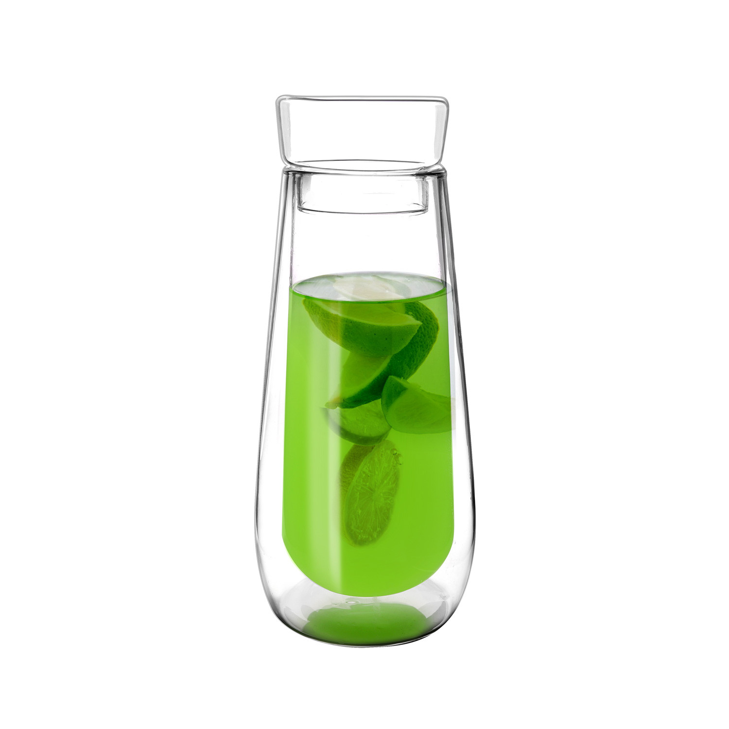 Amo Double Wall Glass Carafe 750ml Vialli Touch Of Modern 6206