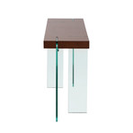 Glass Leg Console Table (White Lacquer)