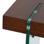 Glass Leg Console Table (White Lacquer)