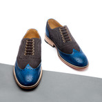 Wingtip Combination Brogue // Grey/Blue ( US: 7)