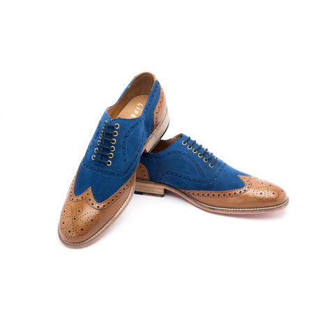 Wingtip Combination Brogue // Tan/Blue (US: 7)