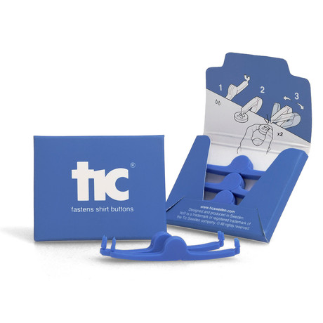 TIC Shirt Button Fasteners // Pack of 6 (White)