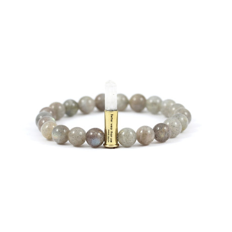 Bullet Bracelet // Labradorite & Crystal (Small)