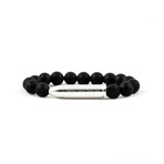 Medium Bullet Bracelet // Silver // Onyx (Small)