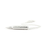 Big Bullet Necklace // Silver