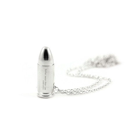 Small Bullet Necklace // Silver