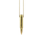 Big Bullet Necklace // Brass