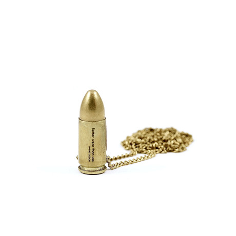 Small Bullet Necklace // Brass