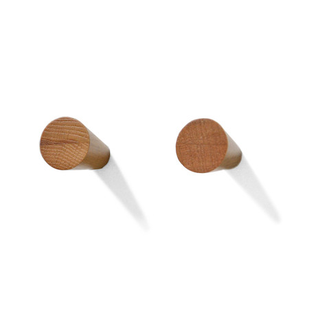 Slimline Hook // Pack of 2 (Natural Oak)