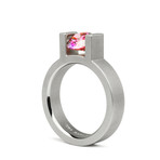 Inox Play // 4.5mm // Red Cubic Zirconia (Size 4)