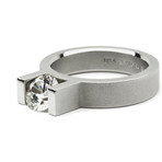 Inox Play // 4.5mm // White Cubic Zirconia (Size 7)