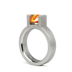 Inox Play // 4.5mm // Orange Cubic Zirconia (Size 4)