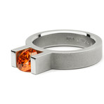 Inox Play // 4.5mm // Orange Cubic Zirconia (Size 4)