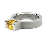 Inox Play // 4.5mm // Amber Cubic Zirconia (Size 4)