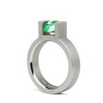 Inox Play // 4.5mm // Green Cubic Zirconia (Size 4)