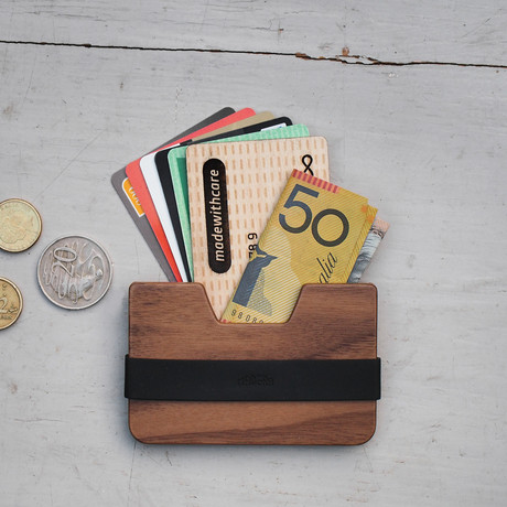 Poquito Wood Wallet // Dark Walnut