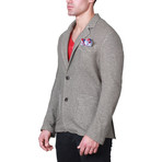 Stripe Fleece Blazer (S)