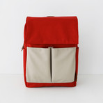 Poster Backpack (Red/Beige)