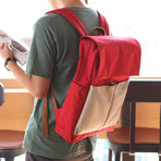 Poster Backpack (Red/Beige)