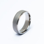 Brushed Finish Classic Titanium Ring (Size 7)