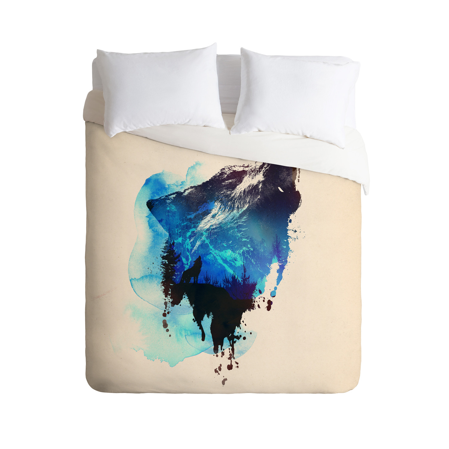 Alone As A Wolf Lightweight Duvet Cover Twin Deny Design