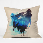 Alone As A Wolf // Throw Pillow (18" x 18")