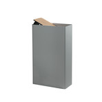 P-DREI Waste Bin // Silver Anodised (Small, White Lid)