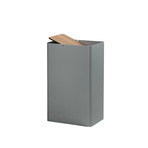 P-DREI Waste Bin // Silver Anodised (Small, White Lid)