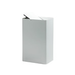 P-DREI Waste Bin // White Powdered Coat (Small, White Lid)