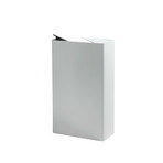 P-DREI Waste Bin // White Powdered Coat (Small, White Lid)