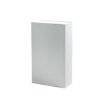 P-DREI Waste Bin // White Powdered Coat (Small, White Lid)