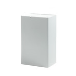 P-DREI Waste Bin // White Powdered Coat (Small, White Lid)