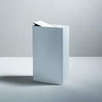 P-DREI Waste Bin // White Powdered Coat (Small, White Lid)