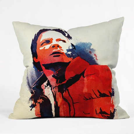 Marty McFly Throw Pillow (18" x 18")