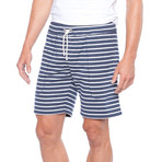 Jericho French Vacation Shorts // Navy + White (XL)