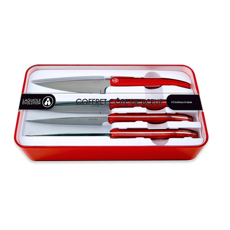 Laguiole Evolution 4-Piece T-Bone Knife Set