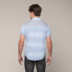 Button Up T-Shirt // Blue Fog (XL)