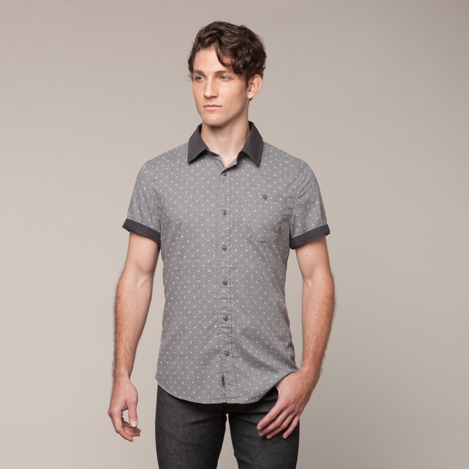 Button Up T-Shirt // Gray (S) - PX Clothing - Touch of Modern