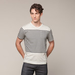 Chest Pocket Striped Tee (XL)