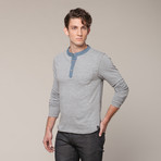 Long Sleeve Henley W/ Pocket // Charcoal (M)