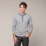 Long Sleeve Henley W/ Pocket // Charcoal (M)